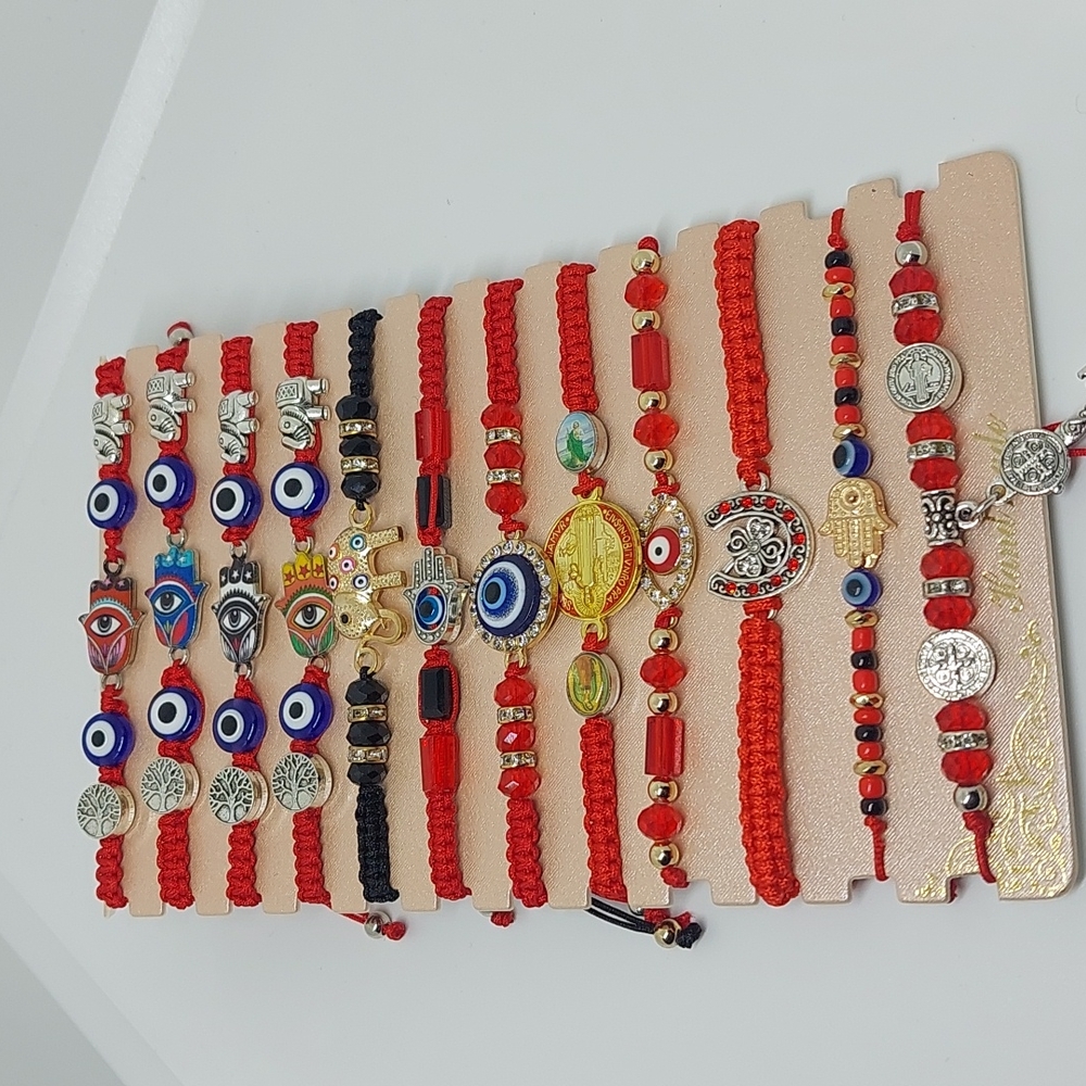 Fashionable Unique handmade Good Luck Bracelet Set of 12.